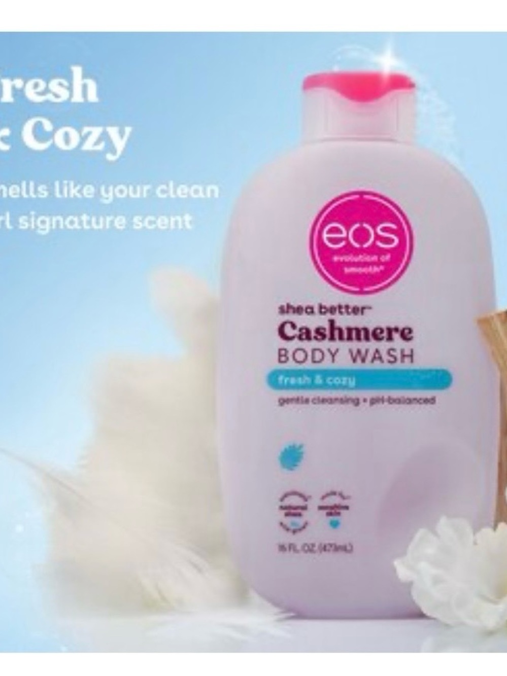 eos Shea Better Cashmere Body Wash - Pink & White